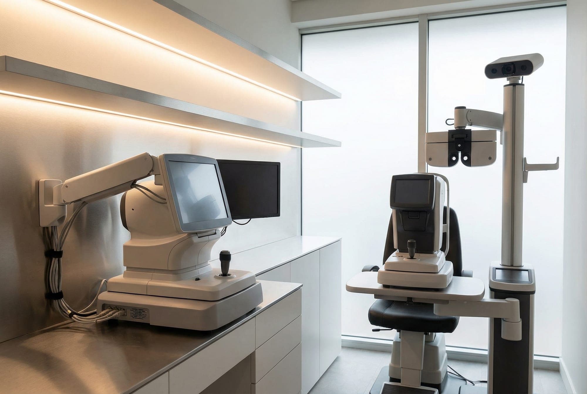 Optometry clinic equipment.